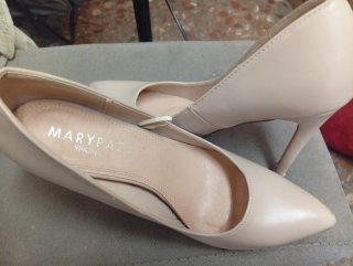 Zapatos de salón Marypaz beige talla 39