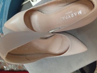 Zapatos de salón Marypaz beige talla 39