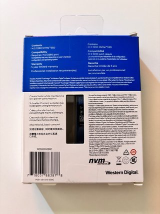 SSD WD Blue SN570 NVMe M.2 500GB
