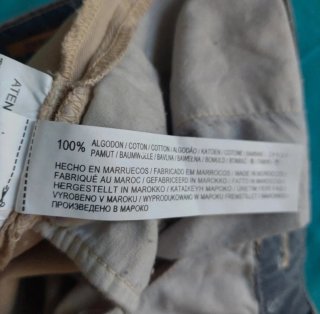 Pantaloni Zara vita bassa cotone beige XS