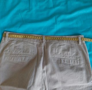 Pantaloni Zara vita bassa cotone beige XS