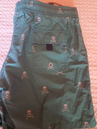 Bañador Scalpers verde calaveras Talla M