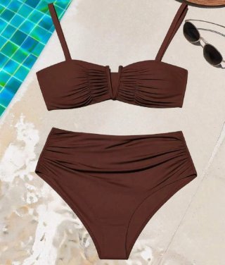 Bikini marrón talla grande