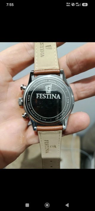 Reloj Festina Chrono Esfera Azul Correa Marrón