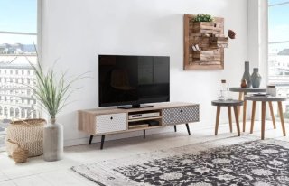 Mueble TV madera con cajones y patas