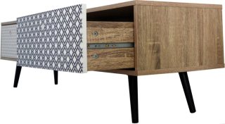 Mueble TV madera con cajones y patas