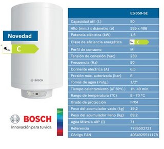 Termo Bosch Tronic 8000 T 50L