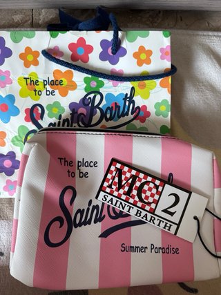 Saint Barth Trousse Rosa e Bianca