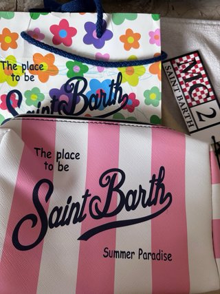 Saint Barth Trousse Rosa e Bianca