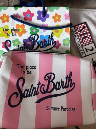 Saint Barth Trousse Rosa e Bianca