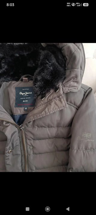 Abrigo plumífero Pepe Jeans mujer gris