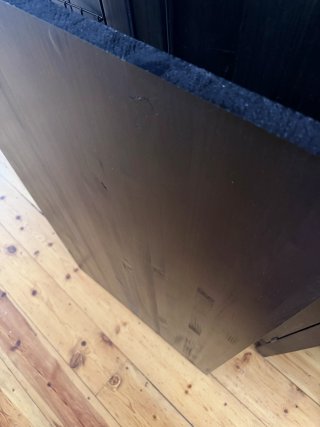 Tablero mesa/escritorio madera maciza negro 110x70