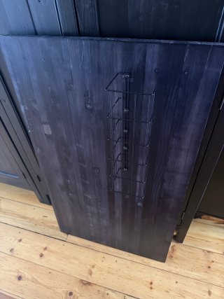 Tablero mesa/escritorio madera maciza negro 110x70