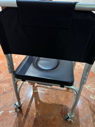 Silla de ducha y WC con ruedas (Aluminio / Imperme