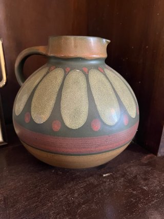 Jarrón Cerámica Vintage Asa Decorativo