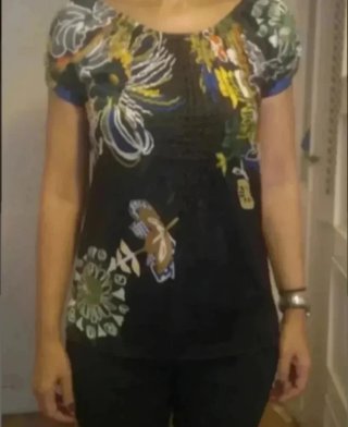 Blusa Desigual Manga Corta Estampada