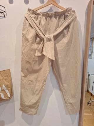 Pantalones Zara Beige Talla l