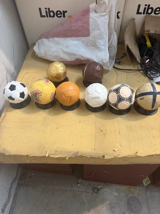 Collezione di palloni da calcio vintage
