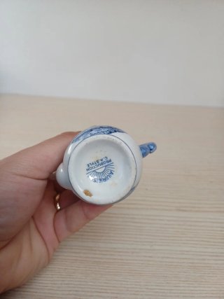 Mini teiera in ceramica blu