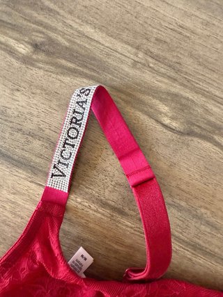 Sujetador Victoria's Secret Rojo con Brillo