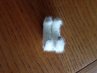 Pendientes Aro Peludos Blancos