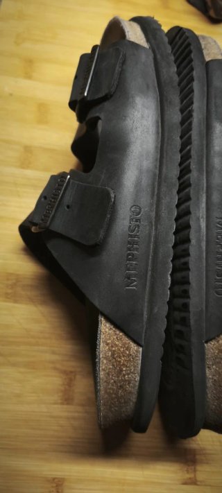 Sandalias Mephisto Ortopédicas Negras/Gris