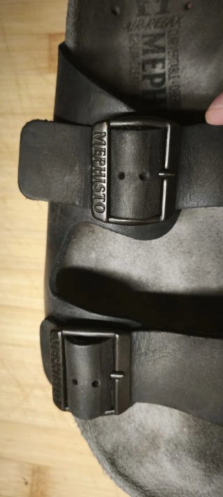 Sandalias Mephisto Ortopédicas Negras/Gris