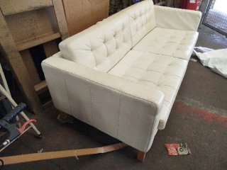 Sofá de Piel Blanco Ikea "URGE VENTA"