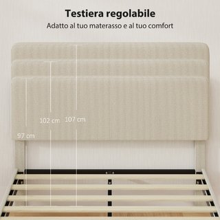 Estructura de Cama de 140x200 cm con Cabecero Acol