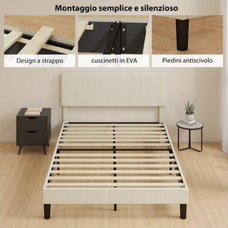 Estructura de Cama de 140x200 cm con Cabecero Acol