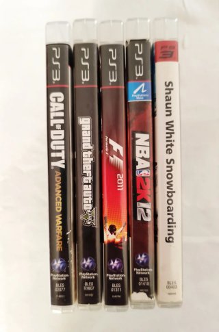 Lote PS3: COD, GTA5, F1 2011, NBA2K12, SHAUNWHITE