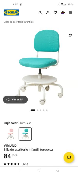 Escritorio Infantil con Silla Giratoria