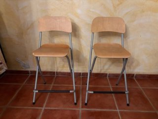 Sillas taburetes Altos Madera y Metal Ikea