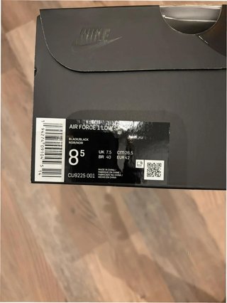 Nike Air Force 1 Low Supreme Negro Talla 42