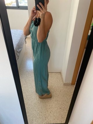 Mono palazzo verde turquesa Talla S