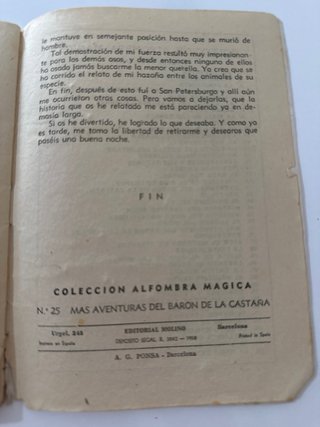 Libro Más Aventuras del Barón de la Castaña