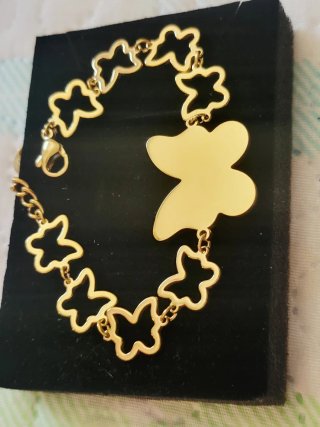 Gargantilla/Pulsera Mariposa Oro Laminado
