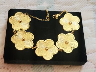 Gargantilla/Pulsera Mariposa Oro Laminado
