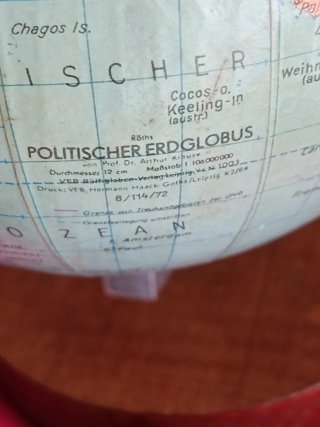 Mappamondo anni '60 piccolo