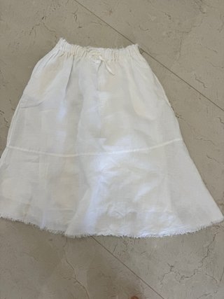 Falda Lino Blanca Talla XS