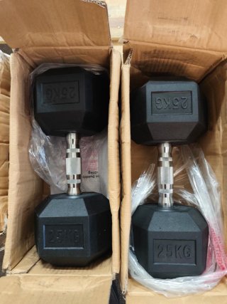 Mancuernas 25kg Hexagonales (Par)