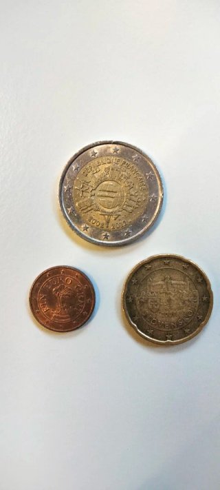 Lote de 3 monedas de Euro