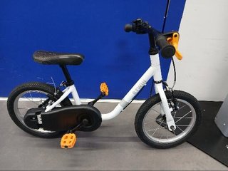 Bicicleta 14 pulgadas niños 3-5 Años Discover 100 Blanco