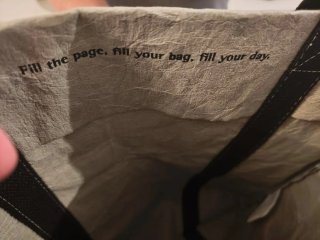 Borsa shopper Moleskine nera e grigia