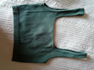 Top verde de canalé Talla XS