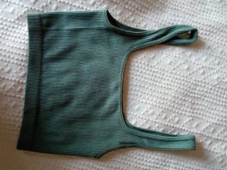 Top verde de canalé Talla XS