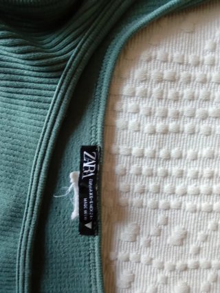 Top verde de canalé Talla XS