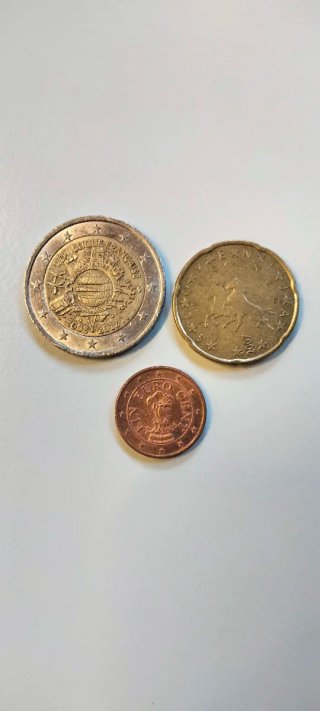 Lote de 3 monedas de Euro