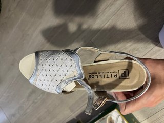 Zapatos de tacón P plateados talla 39