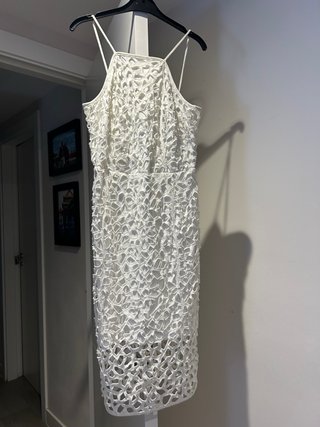 Vestido blanco estilo ibicenco H&M